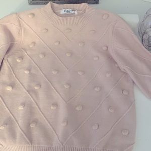 Brand new pink raised dot sweater